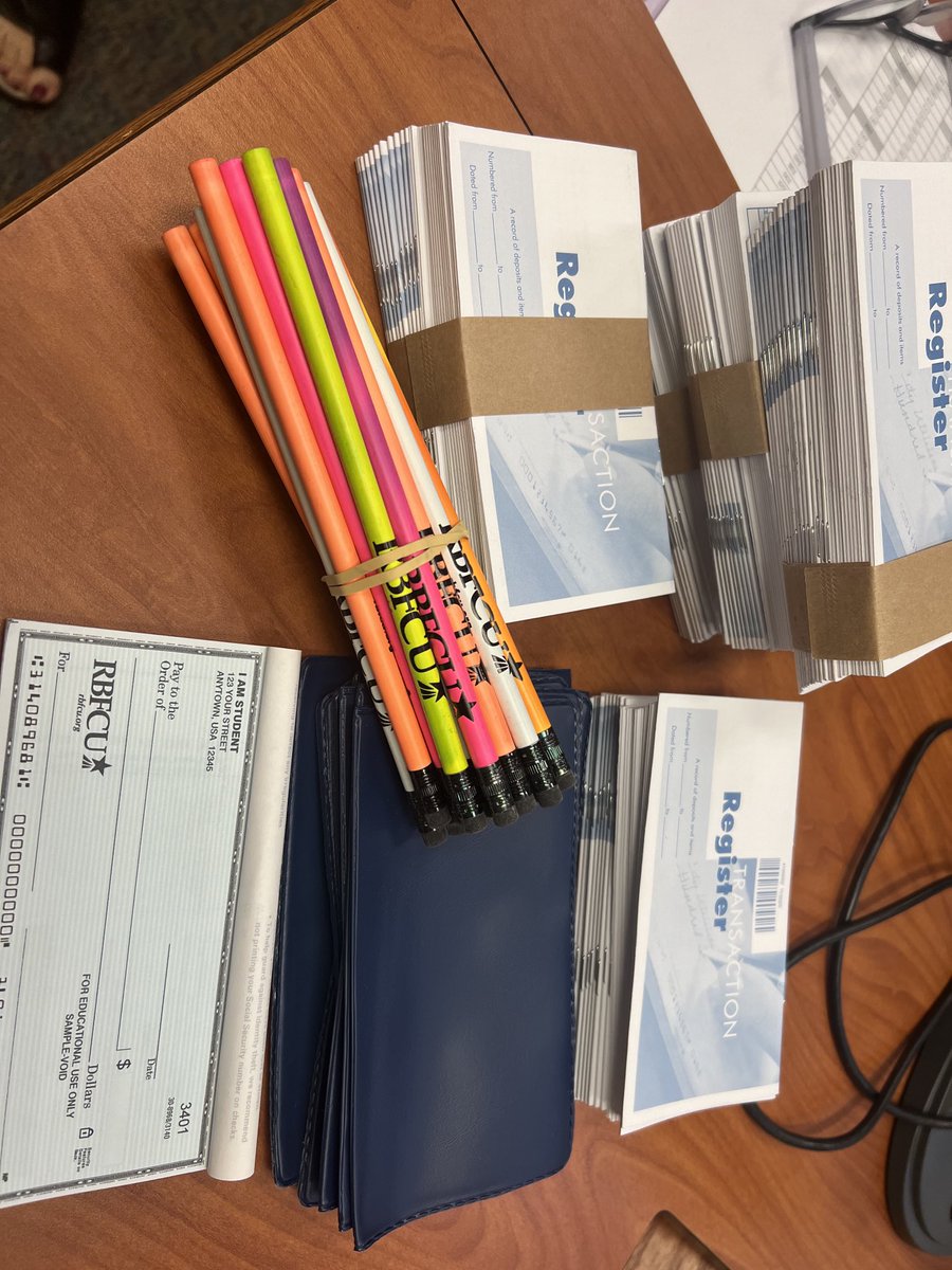 Thank you to ⁦⁦⁦<a href="/rbfcu/">RBFCU</a>⁩ the special delivery today was wonderful!   I know our students will enjoy learning financial literacy using these! ⁦<a href="/rbfcu/">RBFCU</a>⁩ #misd #minshewcolts