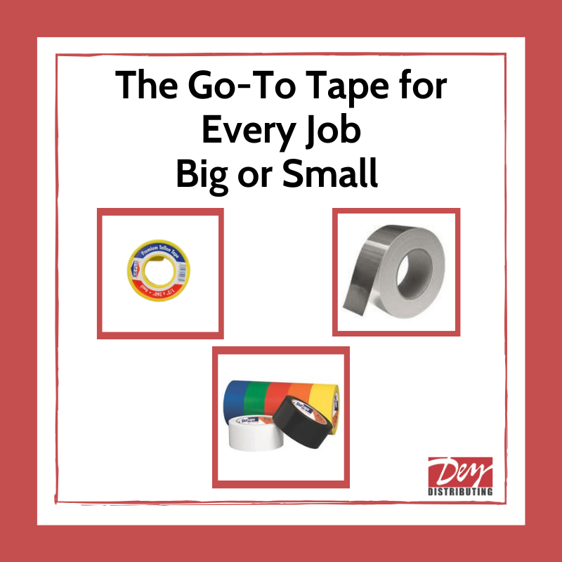 DeyParts's tweet image. Strong solutions for every job. From Teflon gas tape to aluminum and electrical tape, we&apos;ve got you covered.
Find the perfect tape for your needs. 
#TapeItRight #TapeSolutions #DIY #HVAC #Electrical #Plumbing