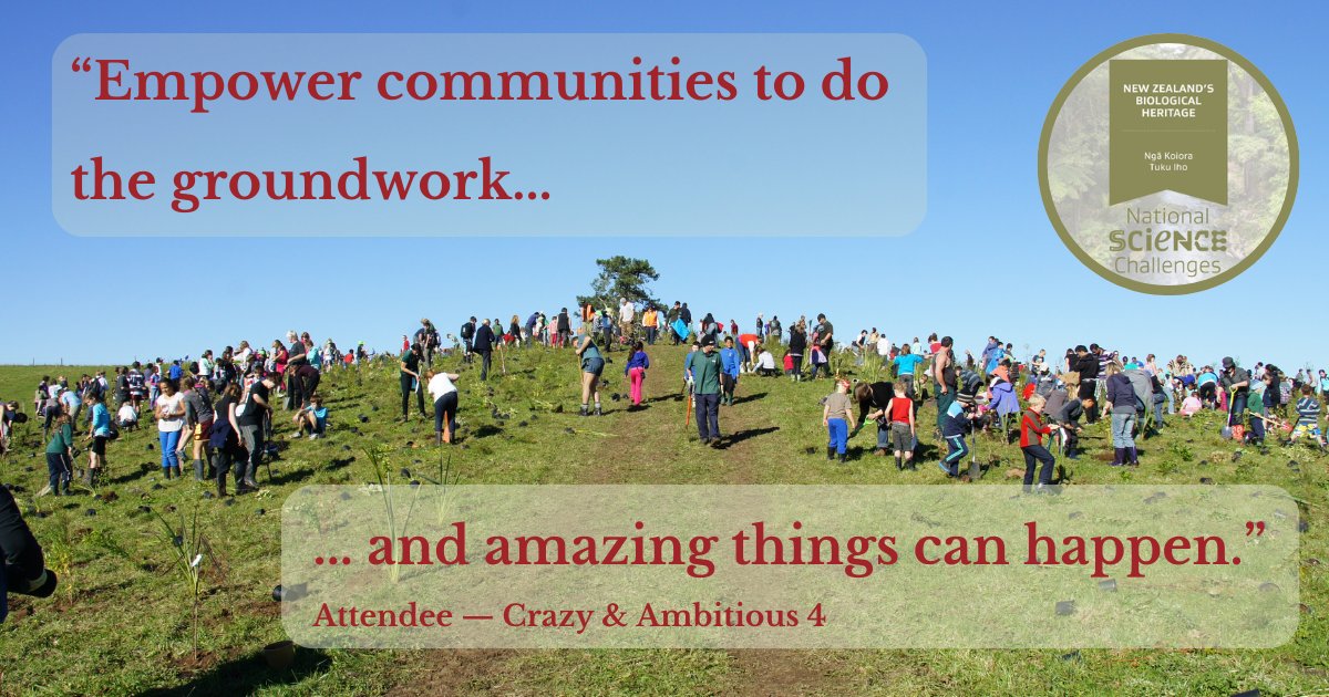 💬 “Empower communities to do the groundwork, and amazing things can happen.” –  Crazy &amp; Ambitious 4 Attendee

🔗 Explore our data repository: data.bioheritage.nz

🔗 View BioHeritage's final conference, Crazy &amp; Ambitious 4: tinyurl.com/383x9dcn