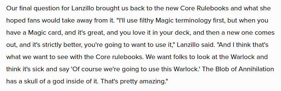 Nonat1s's tweet photo. "We'll make sure that new D&amp;D classes are inherently stronger than old classes to make sure people buy the books"

🙃 https://t.co/I12yC3dZdG