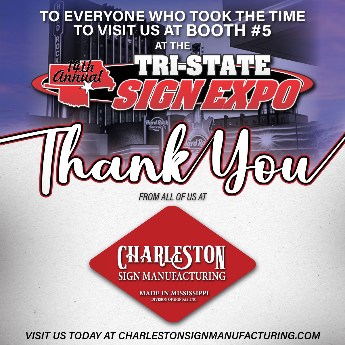 Charleston_Sign's tweet image. We extend our sincere gratitude to everyone who visited our booth at the Tri-State event. It was a pleasure to connect with each of you, and we hope you found the experience as enjoyable and valuable as we did. Thank you for making the event a success! 😁
#signs #tristatesignexpo