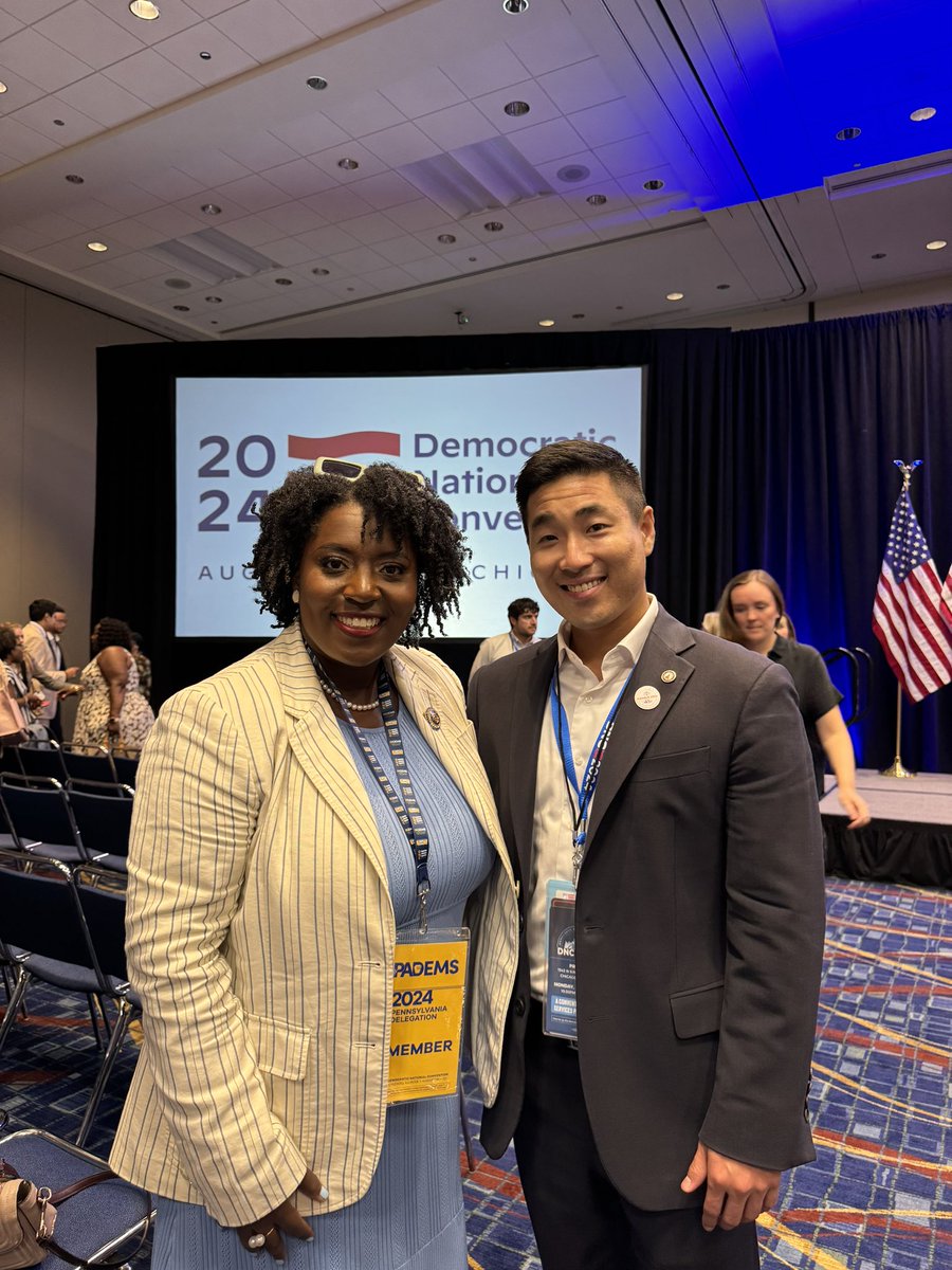 SamforGeorgia's tweet photo. Georgia in the House at the #DNCConvention!

Honored to represent Georgia and be a part of a pro-Democracy, pro-freedom majority fighting to elect @KamalaHarris as our next President!

When we fight, we win! #gapol https://t.co/cTIs1gqPLd