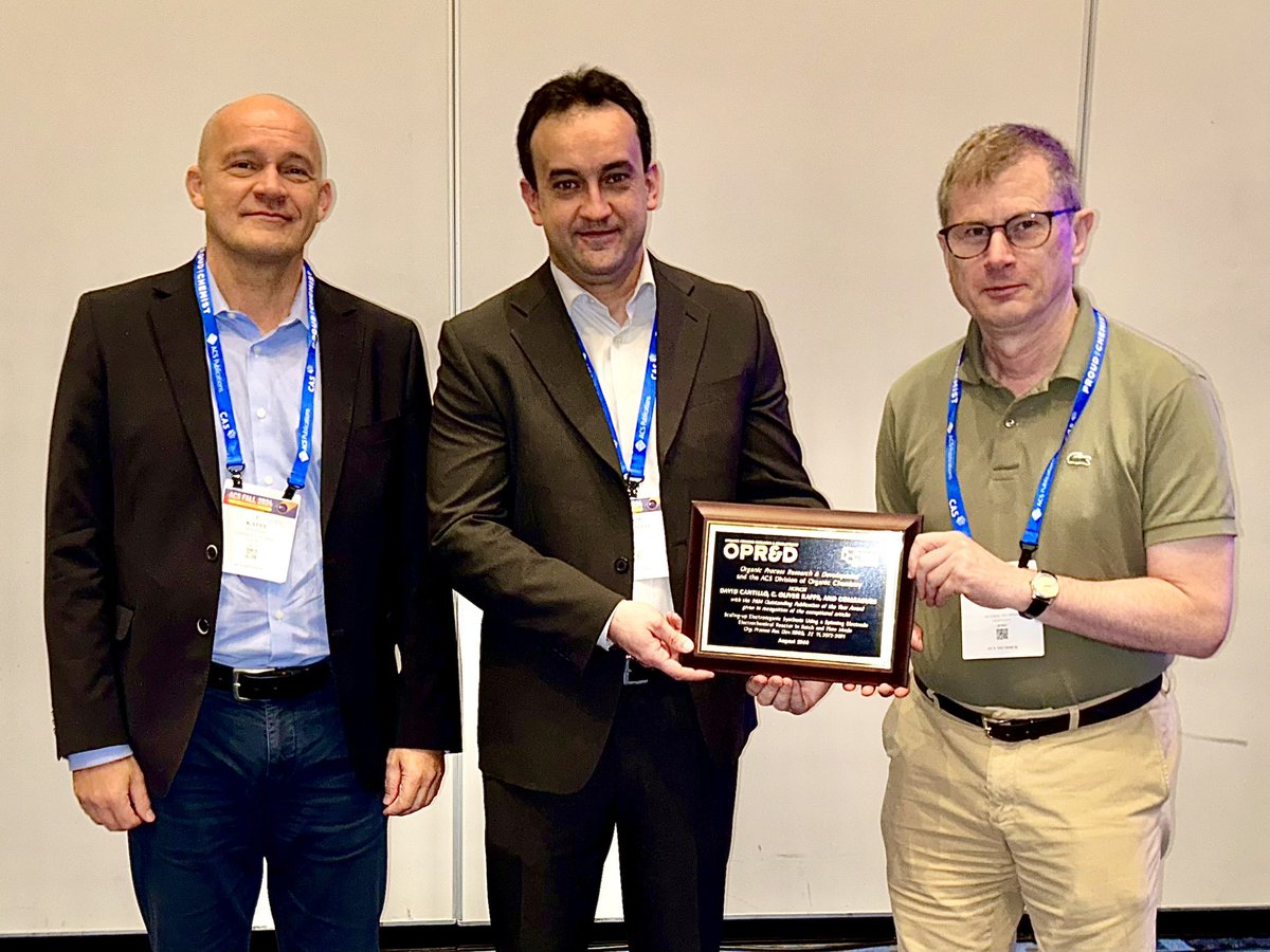 Organic Process Research & Development (@oprd_acs) on Twitter photo Congratulations David Cantillo and C. Oliver Kappe for your outstanding publication in #OPRD! They gave their award lectureship at #ACSFall2024 in Denver. Read the paper here: pubs.acs.org/doi/full/10.10… Congratulations David Cantillo and C. Oliver Kappe for your outstanding publication in #OPRD! They gave their award lectureship at #ACSFall2024 in Denver. Read the paper here: pubs.acs.org/doi/full/10.10…
