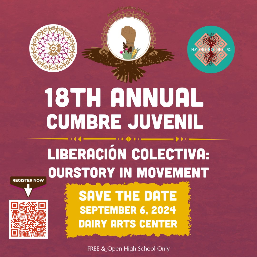 elcentroAMISTAD's tweet photo. 🚨 Only 19 Days Left! 🚨
The countdown is on for the 18th Annual Cumbre Juvenil! 🎉

➡️https://t.co/fNwmRGAaqB
#CumbreJuvenil #YouthPower #Inspiration #Empowerment #RegisterNow
#boulder #bouldercolorado #fun #school #bvsd #youthsummit https://t.co/PJof66wMW0