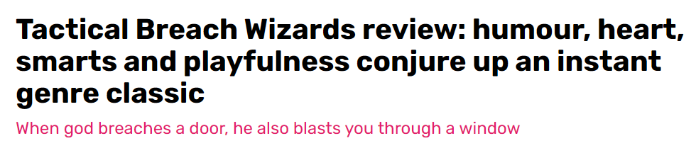 Lovely review from RPS! 
rockpapershotgun.com/tactical-breac…

I'm especially happy about the opening, because I genuinely drafted this tweet a while back (1/2)