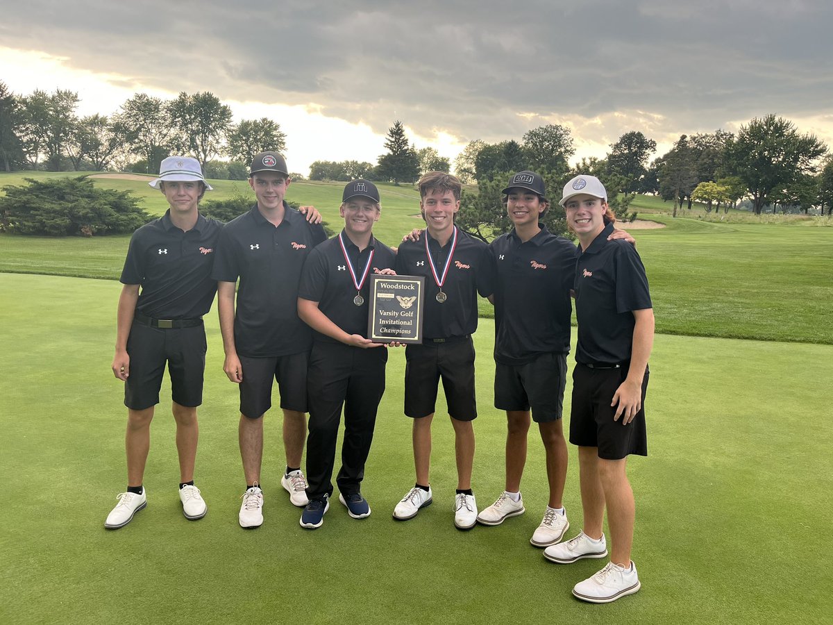 clcgolf's tweet photo. Tigers opened up the season at the Woodstock Invitational at Crystal Woods and took home 1st place! Tigers were led by Jack Bice (79) and Conor Naughton (79). Sophomores Max Sinha (81) and Tommy Laird (82) rounded out today’s team total of 321. @clcathletics https://t.co/z3TmJi4TTV