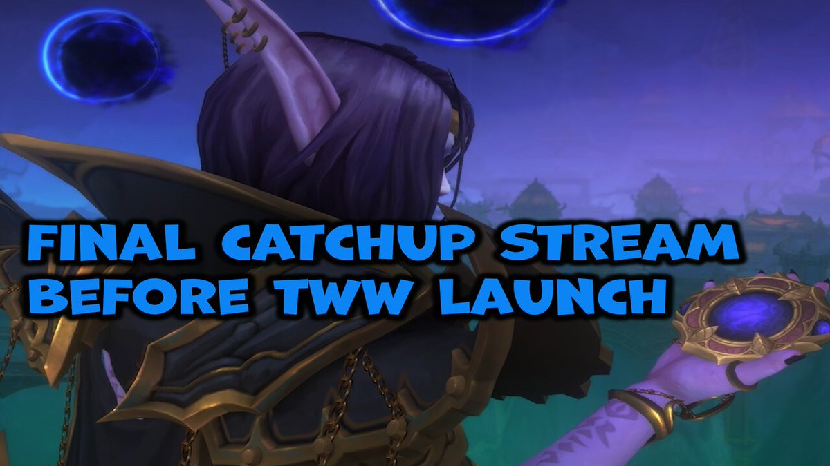 Stream is live over on Twitch and Youtube. I'm doing a couple last minute Dragonflight stuff and going through my bags/bank to prepare for the War Within Launch :)
