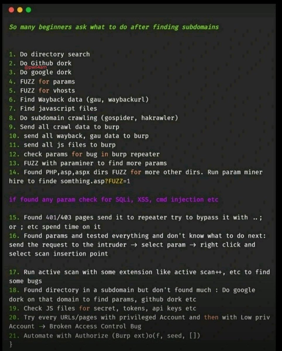 الأشياء التي يجب القيام بها بعد العثور على النطاقات الفرعية!