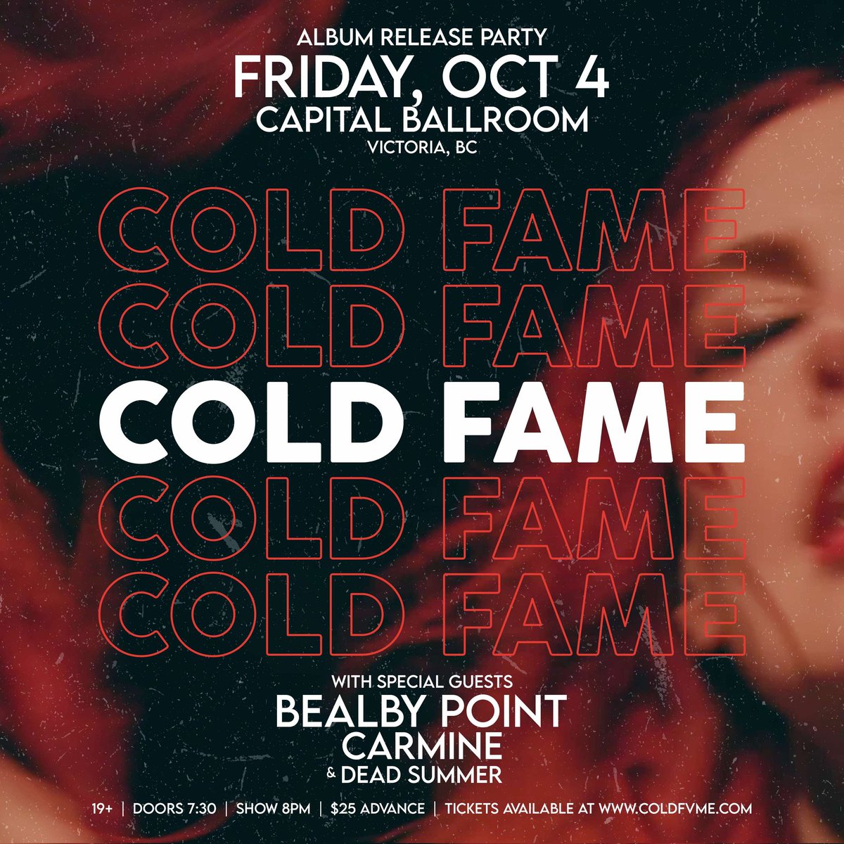 The final line-up for October 4th at Capital Ballroom for our release of 'RED ROOM' 🟥
#coldfame #redroom 
Book it off work now!