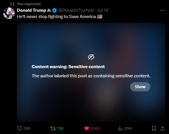 CEO_Moolahverse's tweet photo. @DonaldJTrumpJr nothing sensitive about it that i can see, did the author really label it so? https://t.co/LAYe91Fo0m