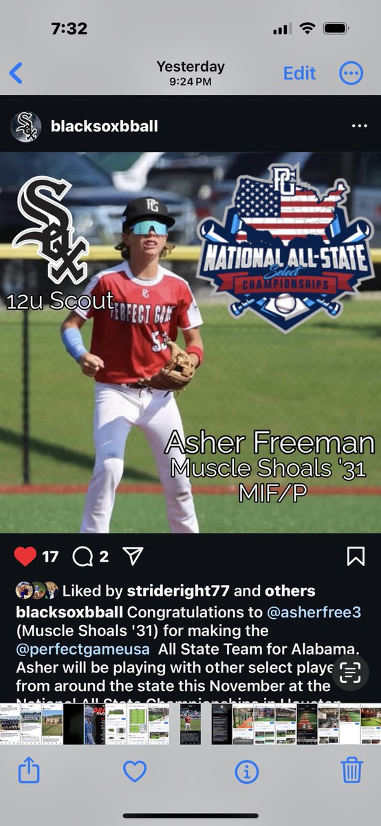 Randywadeholde2's tweet image. Congrats to our newest addition to the Program,12U Asher Freeman of Muscle Shoals has been selected to represent Team Alabama in the Perfect Game National All State Showcase in Houston. Big Time pickup for our program.GO SOX🧦