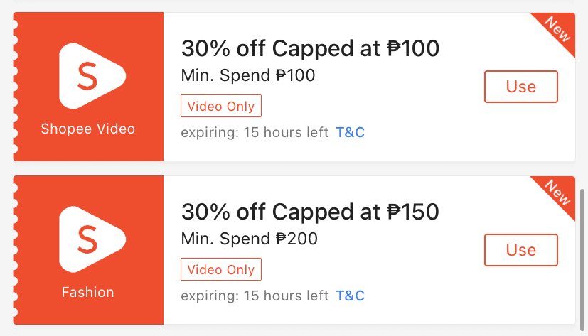 shopee finds, vouchers, live, video. tweet media