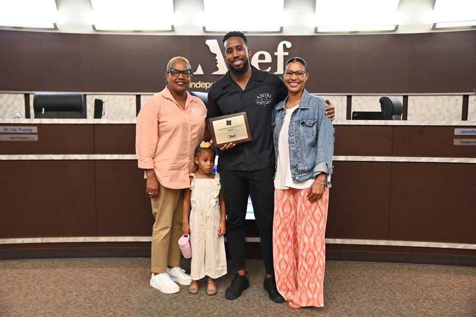 Thank you, Jeremy Hills! The Alief ISD Board proudly recognized Mr. Hills for donating over $150,000 in sports gear, incentives, and hosting a free football camp for our students and community. Your generosity is truly inspiring!