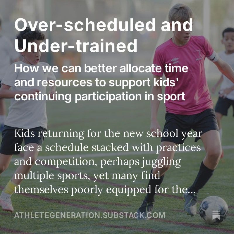 We need to dedicate time and effort to developing physical capacities and athletic capabilities if kids are to survive and ultimately thrive on their youth sports journey...