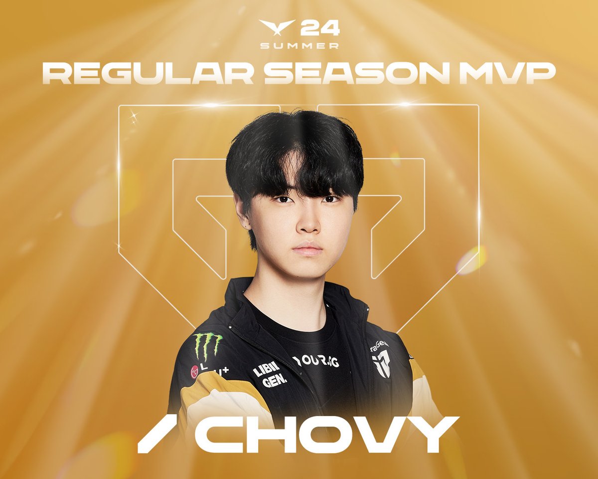 LCK's tweet photo. Congratulations to Regular Season MVP, Chovy!

#LCK | #HouseOfLegends | #LCKAwards🏆 https://t.co/kJ4fheQdbj