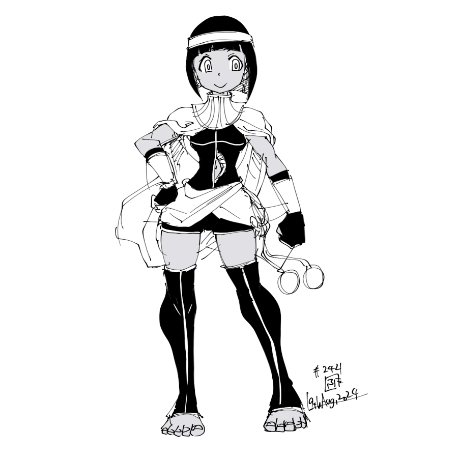 「2024-08-19 #一日一絵」|ふゆ(ドとレとミとキュとゴとヱの音が出ない)のイラスト