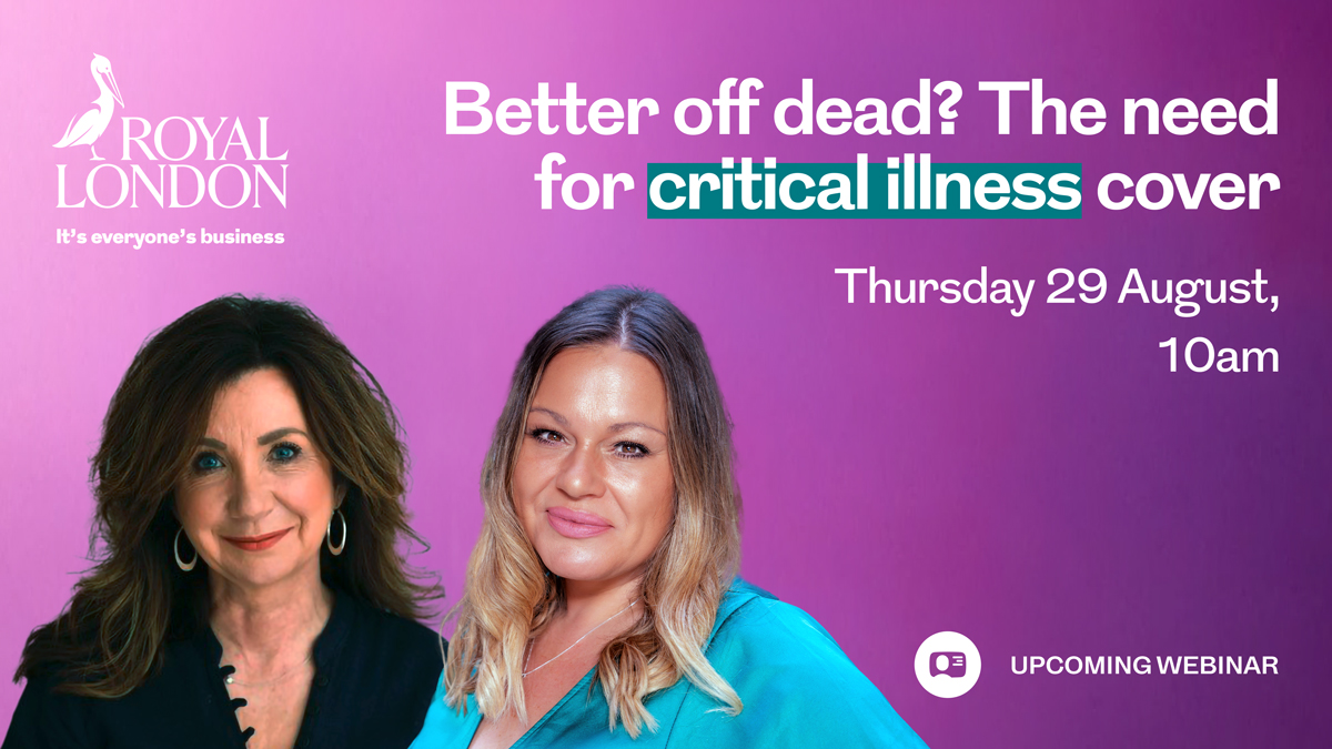 Join us for our next webinar on Thursday 29 August at 10am, as Shelley Read and Joanne Legg talk about the importance of critical illness (CI) cover and explore effective ways to initiate this discussion with clients.

Register now:  ow.ly/6Feu50T1792 👈