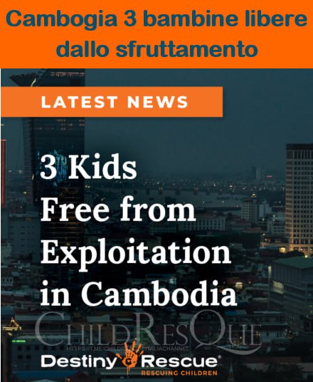Bera49164308's tweet photo. #ChildResQue🌏🇰🇭
🔥OPERAZIONE DESTINY RESCUE🔥
Tre ragazzine cambogiane hanno accettato l'offerta di #libertà di un agente della squadra di #Destiny_Rescue.
#20agosto
#News_ASIA_Cambodia #Child_Abuse #Child_Exploitation #Child_Sex_Exploitation
https://t.co/h4XnicOZpg https://t.co/yYU4V3RY1w
