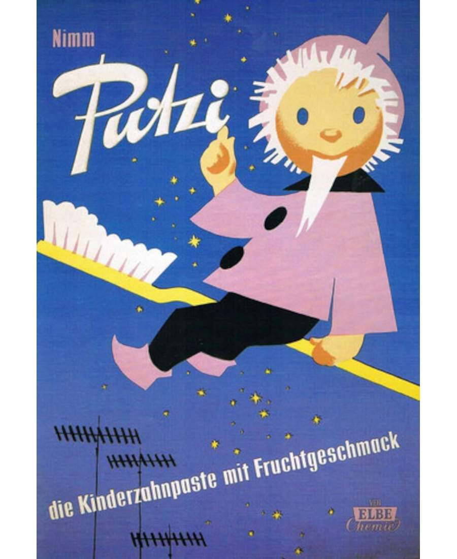 DDR_Reklame's tweet photo. #Putzi ist eine #Kinderzahncreme der #DDR. In den Anfangsjahren wurde sie mit einem stilisierten Matrosen beworben. Ab Anfang der 1960er Jahre wurde das „Sandmännchen“ das Maskottchen des Produkts und zehn Jahre später folgte der Teddy-Bär „Bummi“. #GDR #Ostalgie #EastGermany https://t.co/1THdeu6CUk