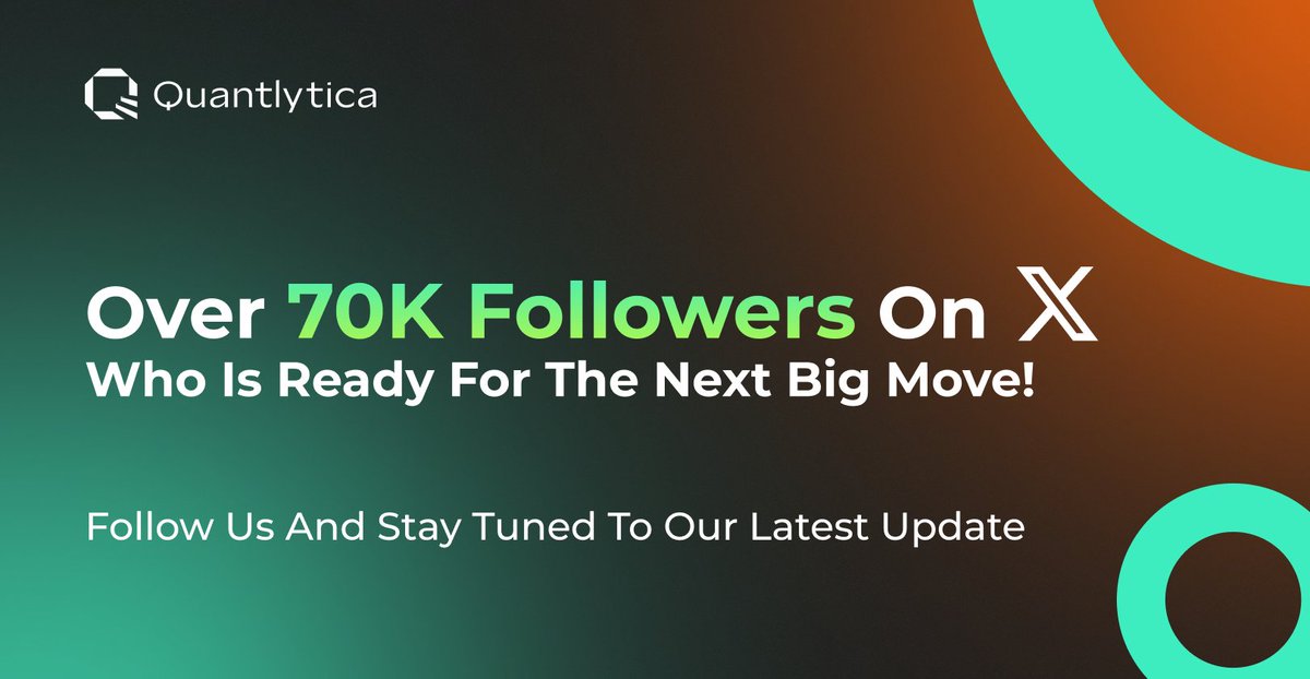 quantlytica's tweet photo. 70K followers achieved! 🚀

Your support fuels our mission to revolutionize with AI. Here’s to reaching new heights together!