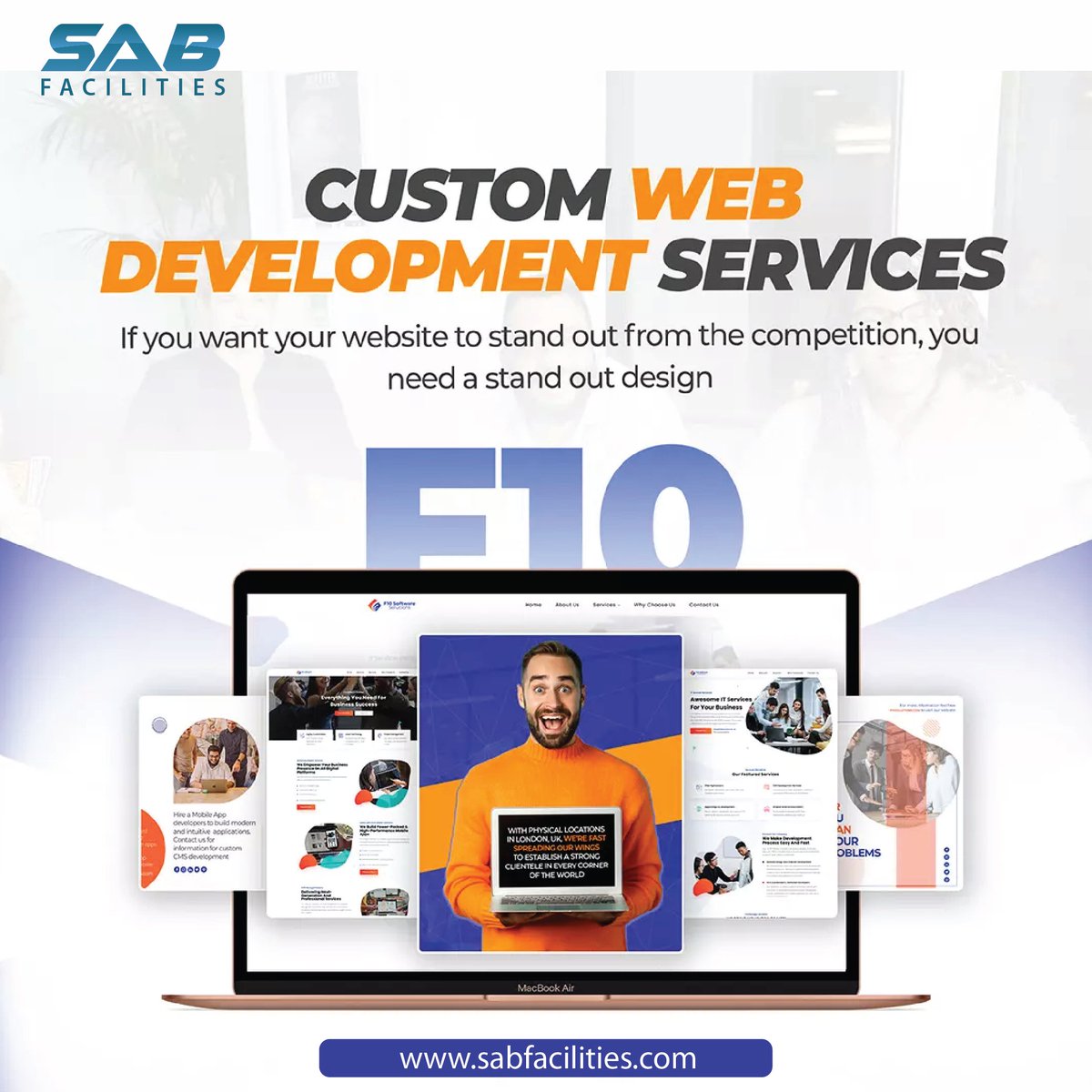 🌐 Elevate Your Web Presence! At SAB Facilities, we offer custom web development services designed to make your site shine.

🖥️ Stand out with unique designs that capture attention and drive engagement

 Ready to upgrade? Visit us: sabfacilities.com

#WebDesign #Innovation