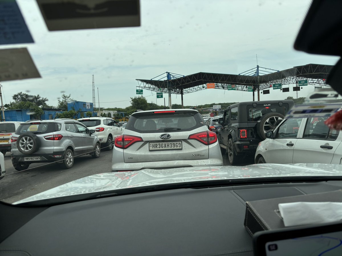 Vitika Banerjee (@vitisharma) on Twitter photo Is the toll gate not supposed to convert to free way if traffic builds up so much?! Been stuck on the Gurgaon-Faridabad toll for the last 20mins - faulty sensors, no <a href="/police_haryana/">Haryana Police</a> intervention, no <a href="/AyushmanNHA/">National Health Authority (NHA)</a> personnel. Already late for my meeting wth no resolution!! <a href="/cmohry/">CMO Haryana</a> Is the toll gate not supposed to convert to free way if traffic builds up so much?! Been stuck on the Gurgaon-Faridabad toll for the last 20mins - faulty sensors, no <a href="/police_haryana/">Haryana Police</a> intervention, no <a href="/AyushmanNHA/">National Health Authority (NHA)</a> personnel. Already late for my meeting wth no resolution!! <a href="/cmohry/">CMO Haryana</a>