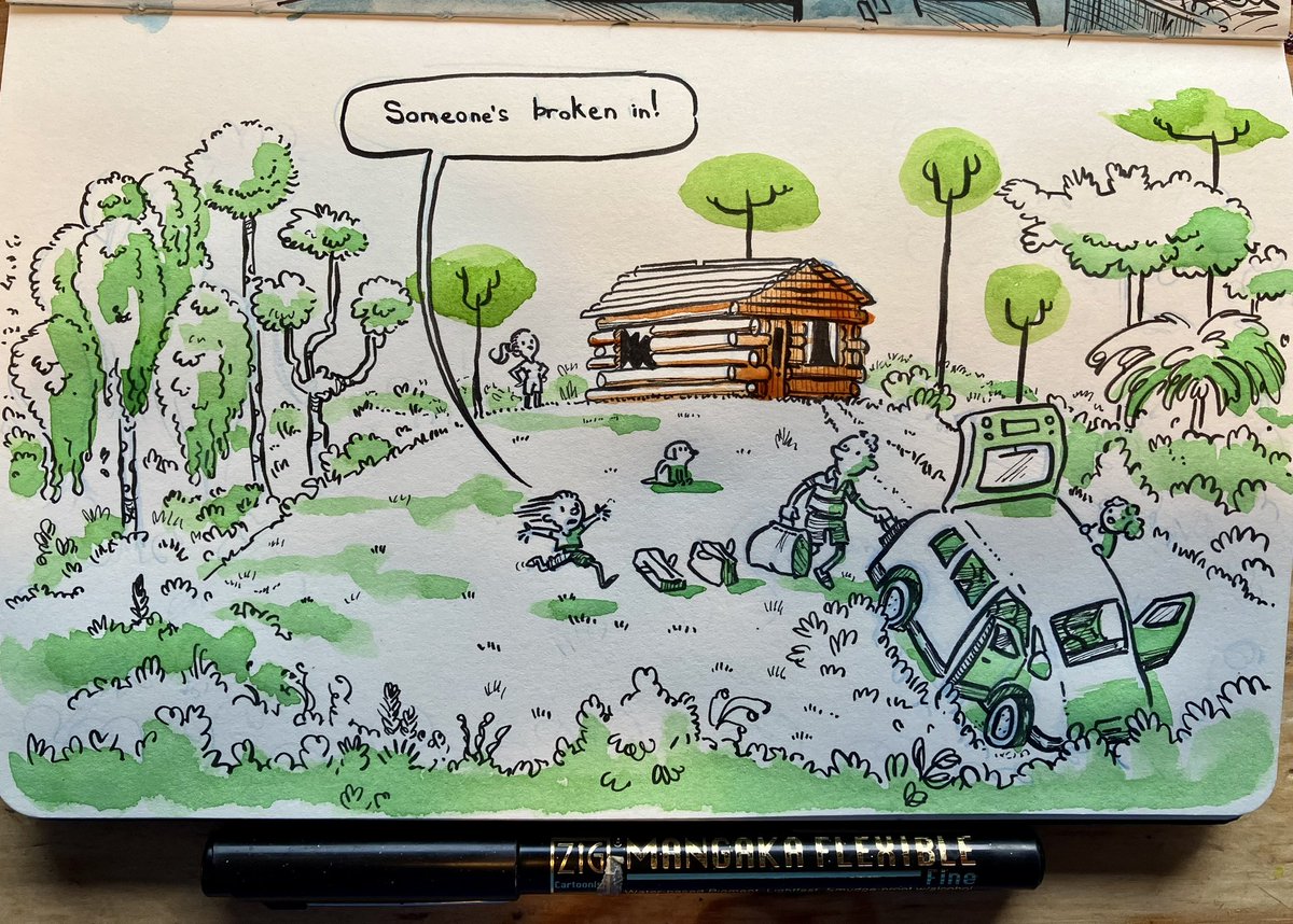 At the family log cabin. #holidaymoleskine