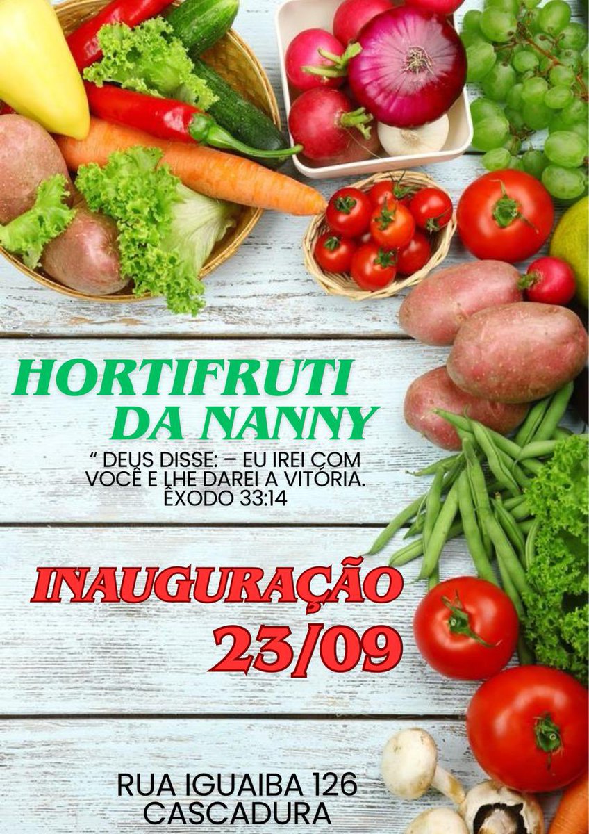 Oque seria de mim sem meu Deus ? Hahaha obrigada papai, você é justo!🥺✨🙏🏾

#hortiftuti #sonho #legumes #verdura #frutasfresca #empresaria #InfluencerMarketing #promoçao #semdeusnãodá #Inauguraçao