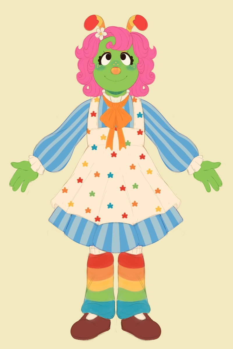 NeighborMr_Moon's tweet photo. Pequeña orugita 💐
- Aurora Beauty (pillar) 
"My lil' sunbeam" por apodo de su padre howdy
No desarrollo las 4 extremidades como howdy
(Más bien nació así por ya saben quién)
Siempre está en la tienda, a veces en el jardín pintando flores blancas con crayones https://t.co/U7fi2IOzYo