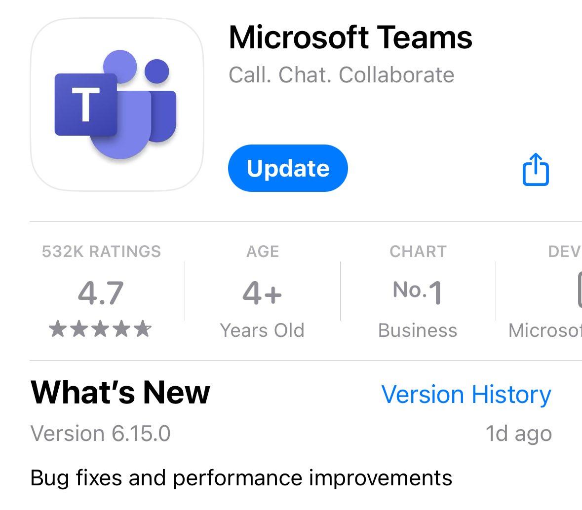 We’ve got another bug fixes and performance improvements update for #MicrosoftTeams on #iOS.
#HappyUpdating