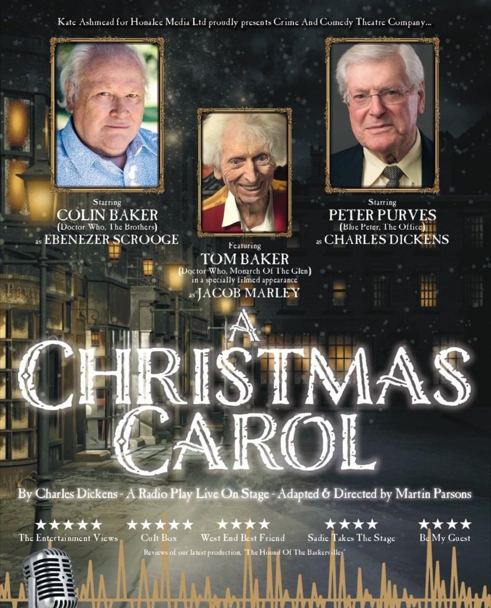 AldeJubileeHall's tweet photo. What’s better than a timeless Christmas classic performed by #DoctorWho legends?! Join Colin Baker, Peter Purves, ( + a specially filmed appearance by Tom Baker), as they bring A Christmas Carol to life on our stage on Sat 14th Dec. Book here: https://t.co/QmInz23byS
#drwhofandom https://t.co/zvt8tPRQI8
