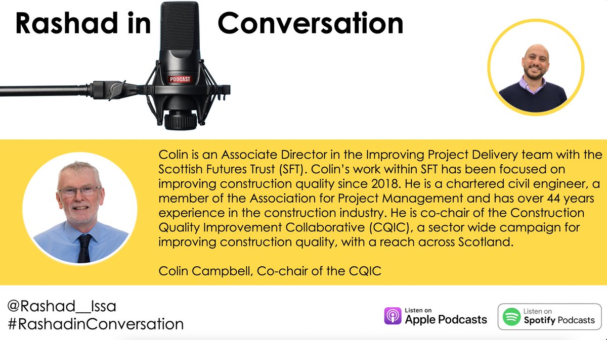 Rashad Issa MSc, CQP FCQI رشاد عيسىٰ (@rashad__issa) on Twitter photo 🎙️Breaking down Barriers in Scotland with <a href="/dulochman/">Colin Campbell</a>
Colin is the first guest appearing on the <a href="/Qualityworld/">The Chartered Quality Institute</a> Quality Impact #Podcast.
Who is he? What is his career journey?
Tune in on your podcast platform 👇🏼
#RashadinConversation #Career #QualityManagement 🎙️Breaking down Barriers in Scotland with <a href="/dulochman/">Colin Campbell</a>
Colin is the first guest appearing on the <a href="/Qualityworld/">The Chartered Quality Institute</a> Quality Impact #Podcast.
Who is he? What is his career journey?
Tune in on your podcast platform 👇🏼
#RashadinConversation #Career #QualityManagement