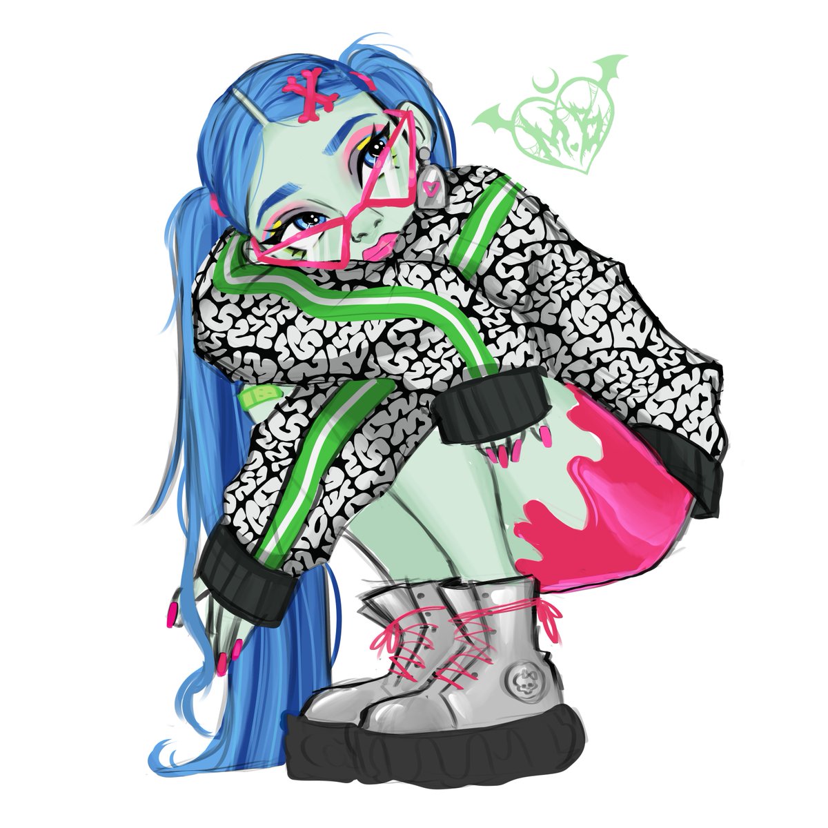 last minute ghoulia doodle because i miss my girl...she deserved so much better!!! #ghouliayelps #ghouliag3 #monsterhigh