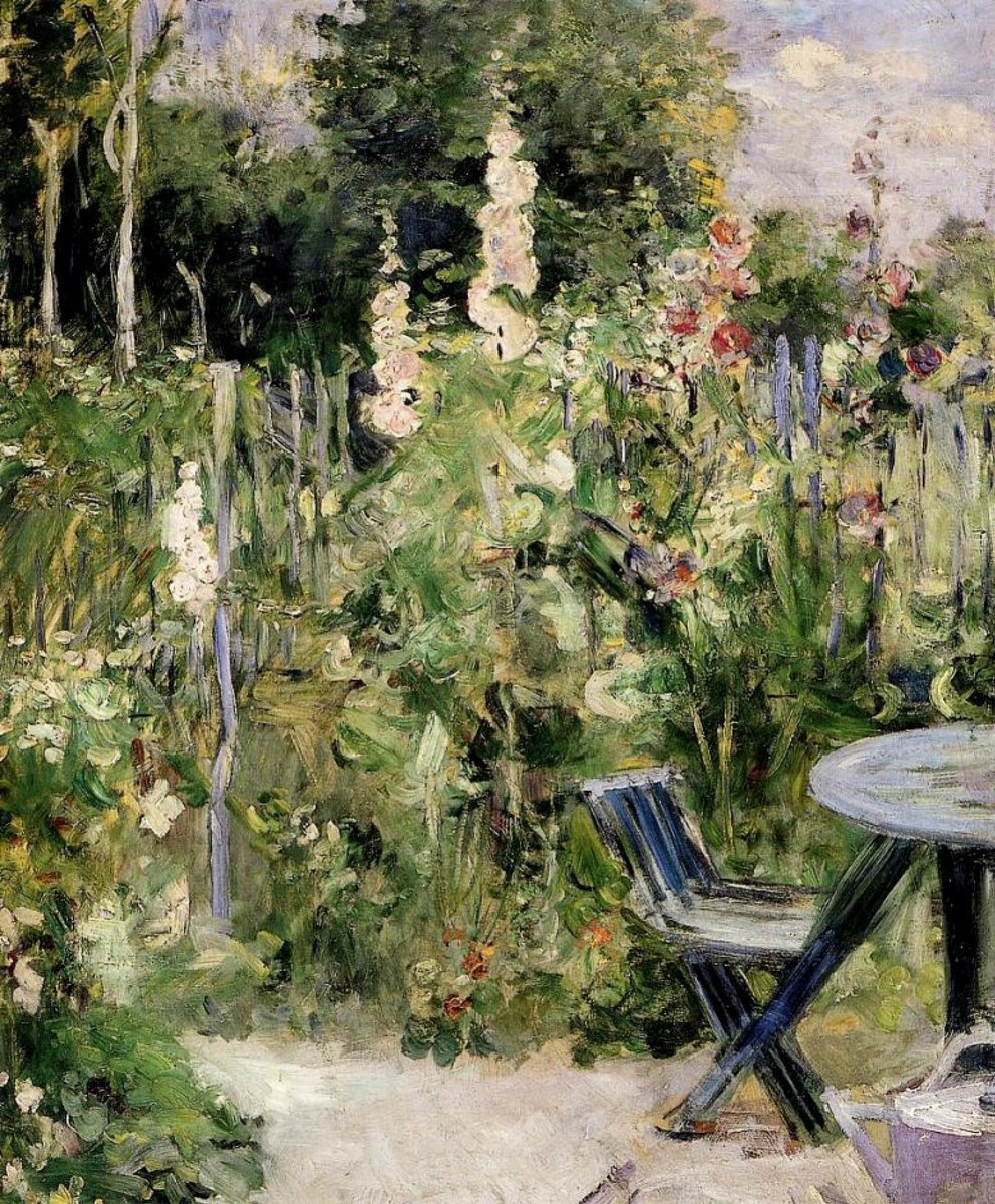 Berthe Morisot,
The roses in the garden, 1884,
French Impressionist painter #WomensArt