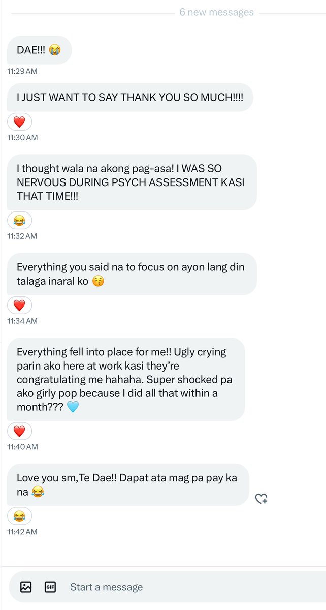 daestheticx_'s tweet photo. ang sarap sa pakiramdam!! 🥹 gusto ko din magpasalamat sainyo kasi pinagkakatiwalaan nyo ko 🫶🏼 

lahat ng “kaya ko ba yon” turned into “kaya ko, kinaya ko!”  congratulations po sa lahat! 🥹 I’m proud of you!! https://t.co/LVxXIVOKlH