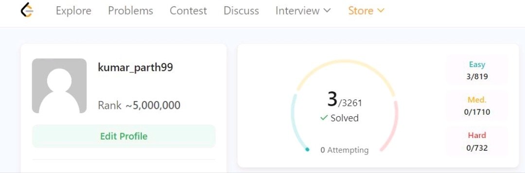 Parth_992's tweet photo. Firsts are always special - whether it's your first Love, first Job, Salary or Solving a problem on your own.
Today I experienced that thrill with Leetcode!
#Firstmilestone #Leetcode #TechJourney https://t.co/onwubaip2O