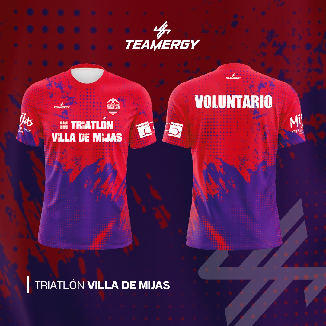 ❤️💜 Esta es la camiseta del voluntario en el III Triatlón Villa de Mijas.

¿Quieres colaborar ese día, vivir esa experiencia y conseguir una? 

Contacta con nosotros a través del siguiente correo electrónico y pasa una mañana genial:

📩 triatlonmijas@hotmail.com