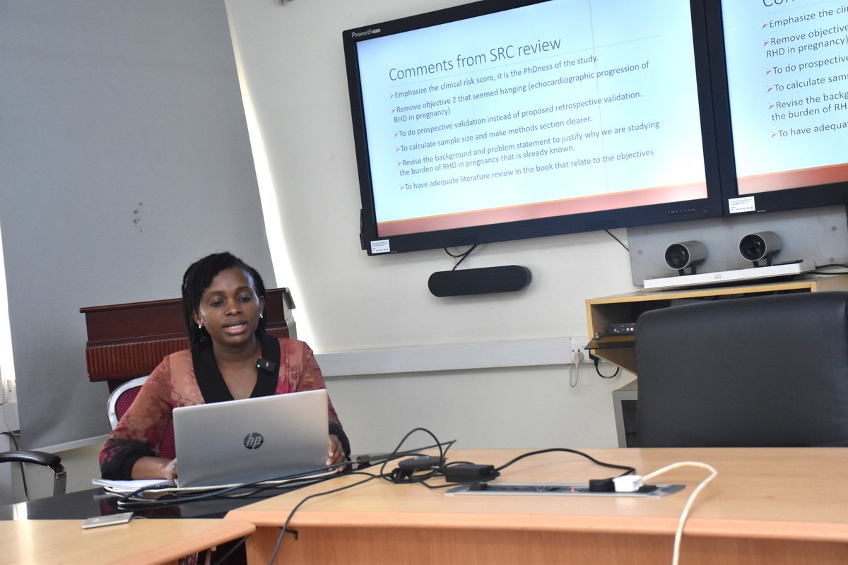Presenter 3 is Dr. Doreen Nakagaayi, a #PhD fellow on the Impact Program. Her research is exploring, 'Rheumatic Heart Disease in pregnancy: Indicators, impact on pregnancy outcomes and strategy for early identification.'
