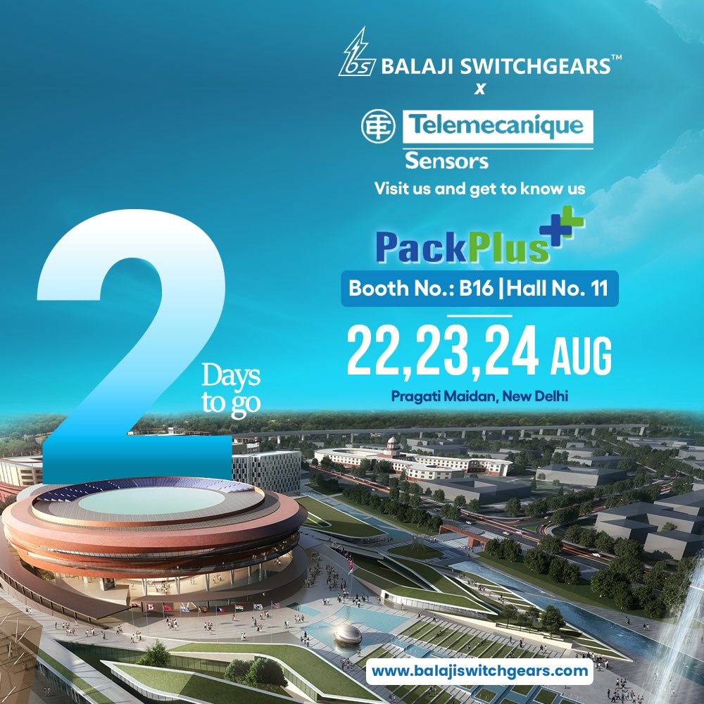 BSwitchgears's tweet image. Just 2 days left until the PackPlus Exhibition 2024! 

🗓️ Dates: 22nd, 23rd, 24th August , 2024
📍Venue: Pragati Maidan, New Delhi
📍Hall No. 11, Booth No. B16

Discover more: balajiswitchgears.com

#BalajiSwitchgears #BSPLIndia #packplus