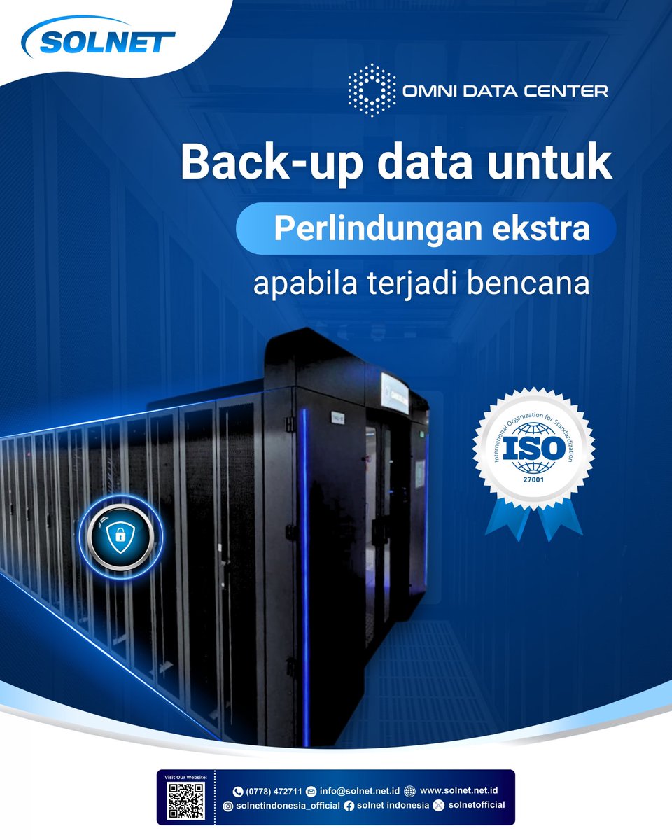 solnetofficial's tweet photo. Back-up datq untuk perlindungan ekstra, apabila terjadi bencana.

#solnetindonesia #omnidatacenterindonesia #datacenter #batam #jakarta #pekanbaru #surabaya #tasikmalaya #kepri #networksecurity https://t.co/y2bFGDsyvH
