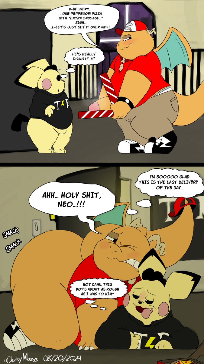 ChunkyMouse🔞 (@chunkyartz) on Twitter photo The special delivery instructions said to add "extra sausage" to the pizza upfront.
Leon and Neo meet again with a spicy delivery~
c0mm1ss1on for <a href="/Grimitous/">Grim and Neo (🎂June 13th🎂)</a>
Version with text and without text! The special delivery instructions said to add "extra sausage" to the pizza upfront.
Leon and Neo meet again with a spicy delivery~
c0mm1ss1on for <a href="/Grimitous/">Grim and Neo (🎂June 13th🎂)</a>
Version with text and without text!