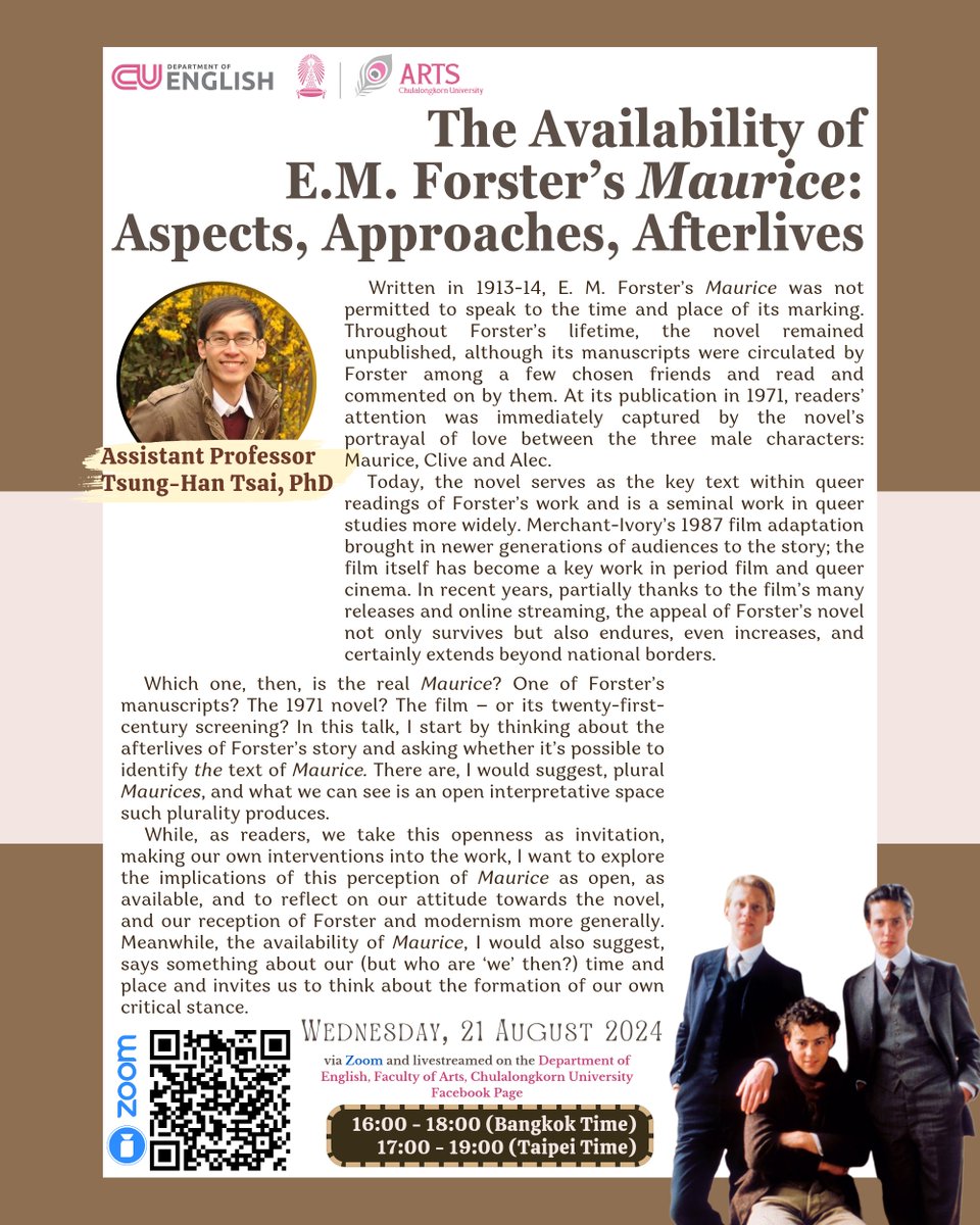 posting about this again... #booktwt #filmtwt &amp; all my queer and dark academia besties... come join us. we're talking about E. M. Forster's Maurice and its 1987 adaptation tomorrow !!!!