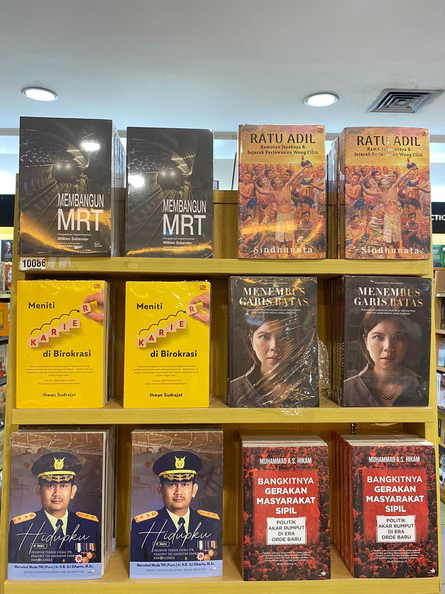 Buku "Membangun MRT: Pengalaman Kepemimpinan William Sabandar" sudah tersedia di toko-toko Gramedia <a href="/gramedia/">Gramedia</a> <a href="/GramediaPim/">gramedia pondok indah</a> <a href="/gramediadepok/">Gramediadepok</a> <a href="/GramediaBotani/">Gramedia Botani Bogor</a> #WilliamSabandar #RobertAdhiKsp <a href="/KspKreatif/">Pustaka KSP Kreatif</a> <a href="/mrtjakarta/">MRT Jakarta</a>