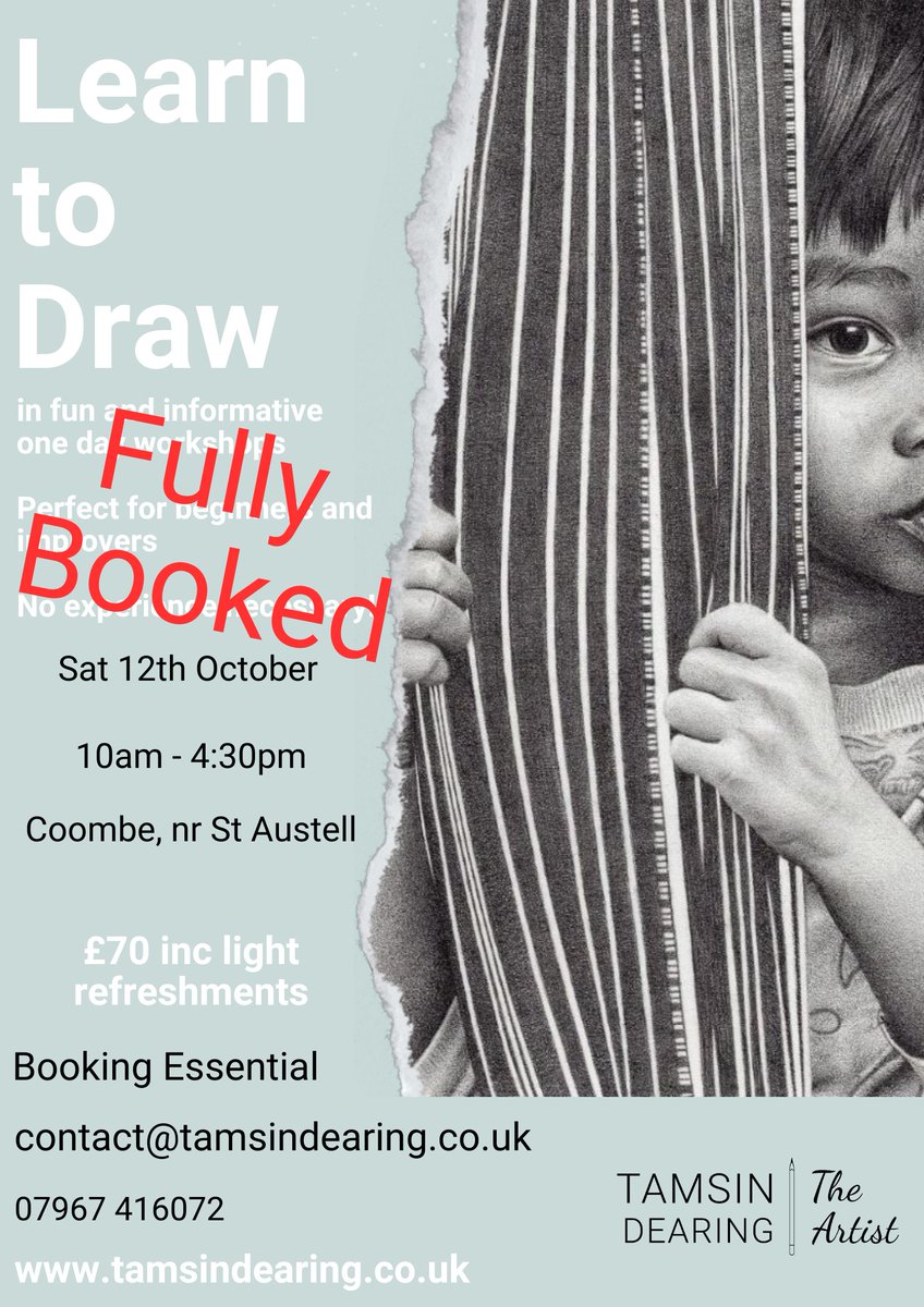 tamsintheartist's tweet image. My Learn to Draw workshop on 12th October is now fully booked.

The next one day workshop with me, also in October is Painting in Pastels on Weds 23rd. Get in touch if you would like more information about this day or to book your place.

#Cornwall #artincornwall #learntodraw