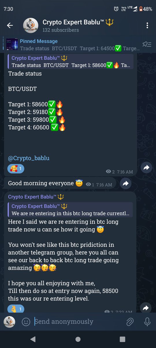 Cryptofxbablu's tweet photo. Hey 👋GM, FM.. 
I shared #Bitcoin long trade at 58250 on 16th August, now we have done almost 4 Targets successfully 😎#Btc #pridiction  accuracy 99%
More soon join us like this trades &amp; updates 👉 https://t.co/vh1miMeGSE…
#GaryGensler #CryptoCommunity #ElonMusk #Chicago #Trump https://t.co/qvlNKLP689