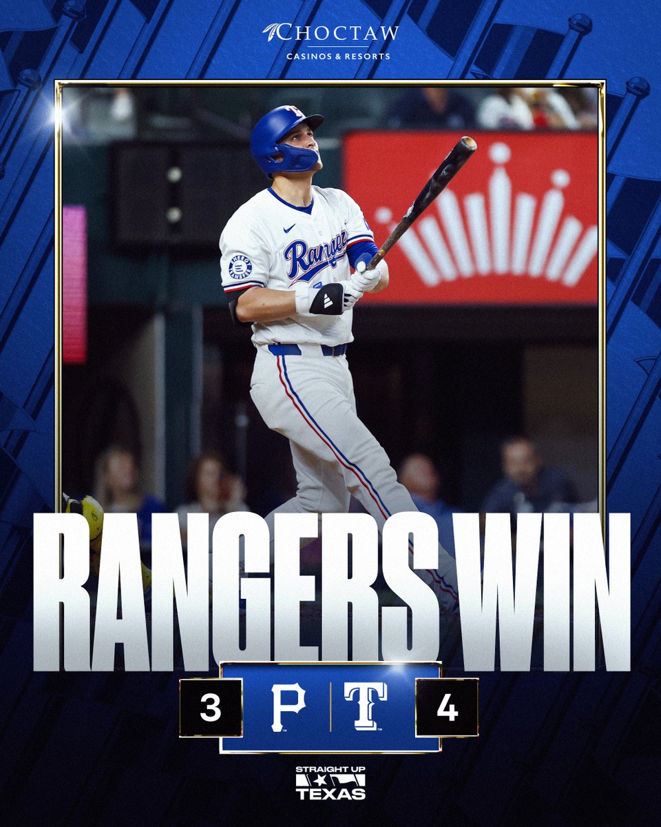 Rangers's tweet photo. Starting the series off with a W. #StraightUpTX https://t.co/JKDadrnd8O