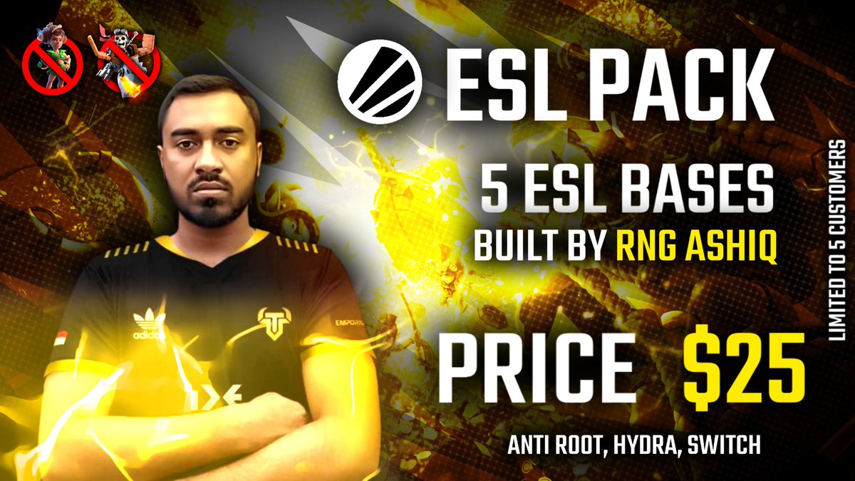 BUILDER DAGI (@builderdagi) on Twitter photo Best ESL pack tested by me and ashiq with Anti RR and Anti Air spam bases . Get this fast only 5 slots . Open a tรญcket in below server <a href="/Ashiqur21774533/">RNG ASHIQ</a> RT <a href="/BERLIN_COC/">BERLIN COC</a> <a href="/CoCEsports/">Clash of Clans Esports</a>
discord.com/invite/TkuYbe7u Best ESL pack tested by me and ashiq with Anti RR and Anti Air spam bases . Get this fast only 5 slots . Open a tรญcket in below server <a href="/Ashiqur21774533/">RNG ASHIQ</a> RT <a href="/BERLIN_COC/">BERLIN COC</a> <a href="/CoCEsports/">Clash of Clans Esports</a>
discord.com/invite/TkuYbe7u