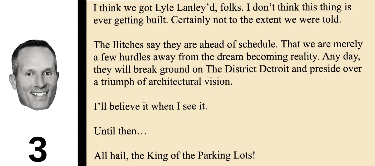 DarkoStateNews's tweet photo. My column from May 2019.

I wrote:

- “The District Detroit” is a scam and won’t ever get built

- Chris Ilitch is steamrolling toward villain status

Aged well! https://t.co/O4KeBVQICU