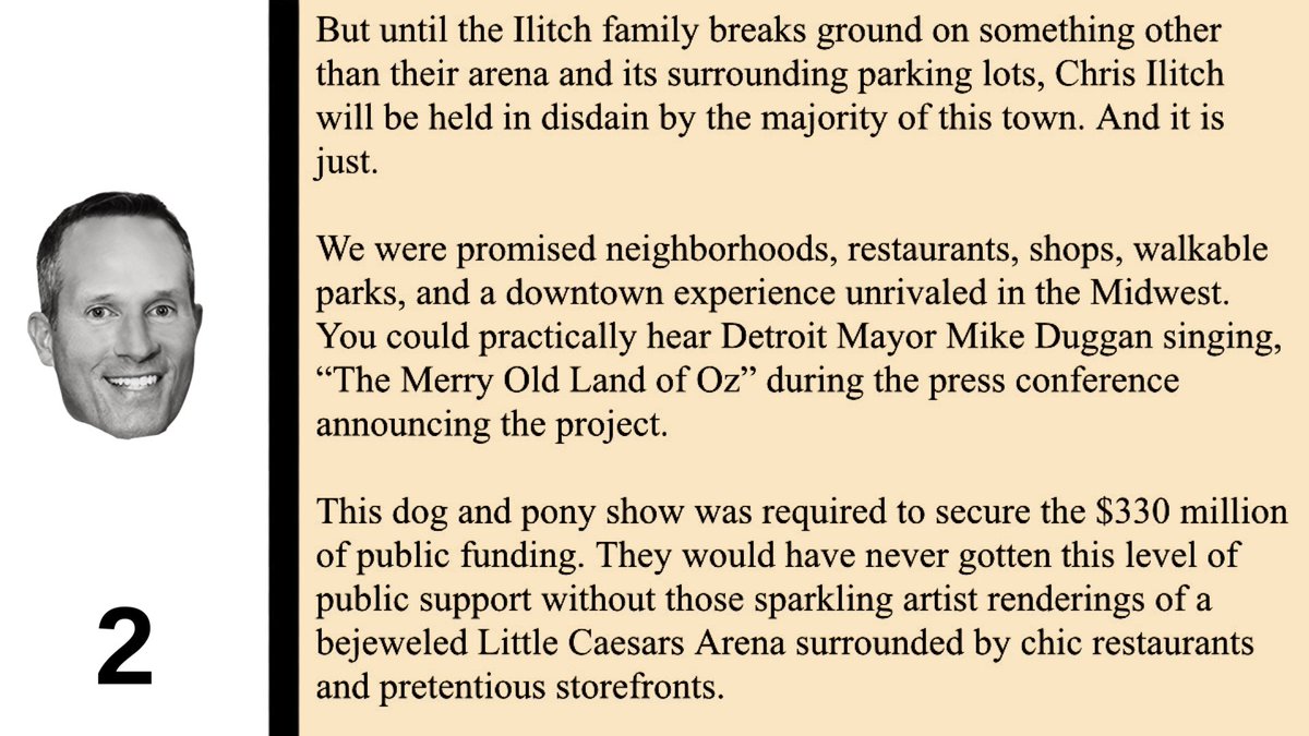 DarkoStateNews's tweet photo. My column from May 2019.

I wrote:

- “The District Detroit” is a scam and won’t ever get built

- Chris Ilitch is steamrolling toward villain status

Aged well! https://t.co/O4KeBVQICU