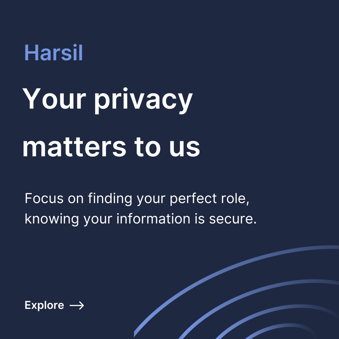 findonharsil's tweet photo. Your privacy matters to us! 🔐 At Harsil, we protect your data while providing a seamless job search experience. 📄 Focus on finding your perfect role, knowing your information is secure. 🌎
#jobsearch #findjob #remotejob #onlinejob #findpro https://t.co/JzgeeC6oGj